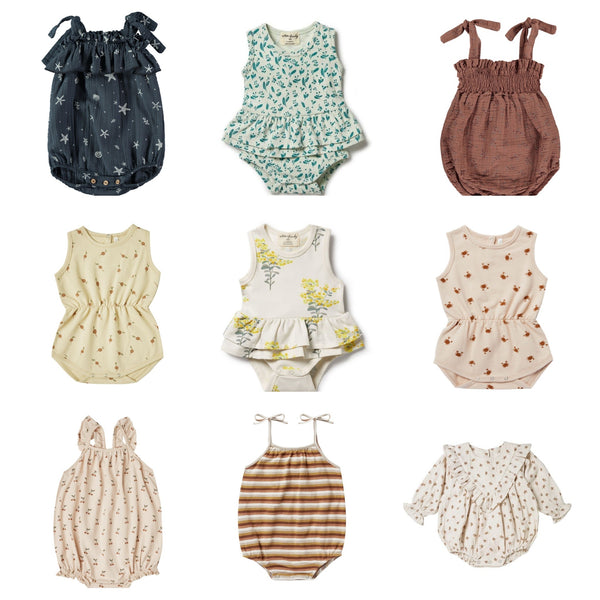Gerber Rompertjes voor baby's, voor meisjes, set van 5, met korte