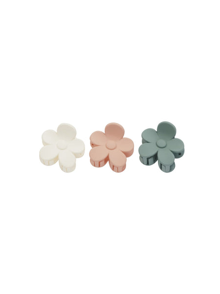 Flower clip set aqua, ivory, blush Rylee & Cru