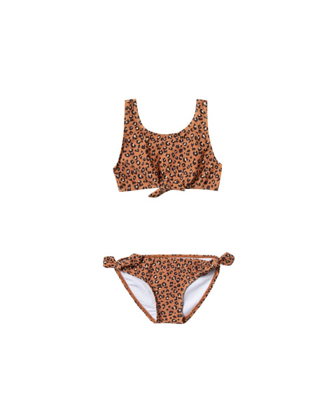 Cheetah daisy knotted bikini Rylee & Cru