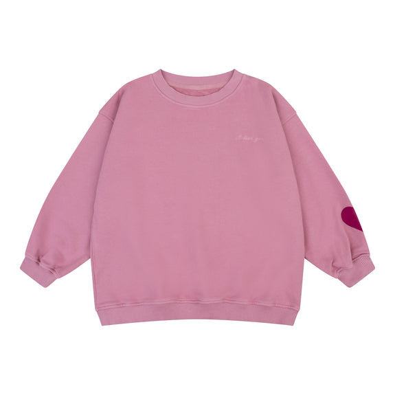 I love you sweatshirt lila Navy Natural