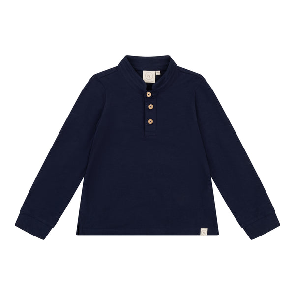 Boys polo navy jersey Navy Natural