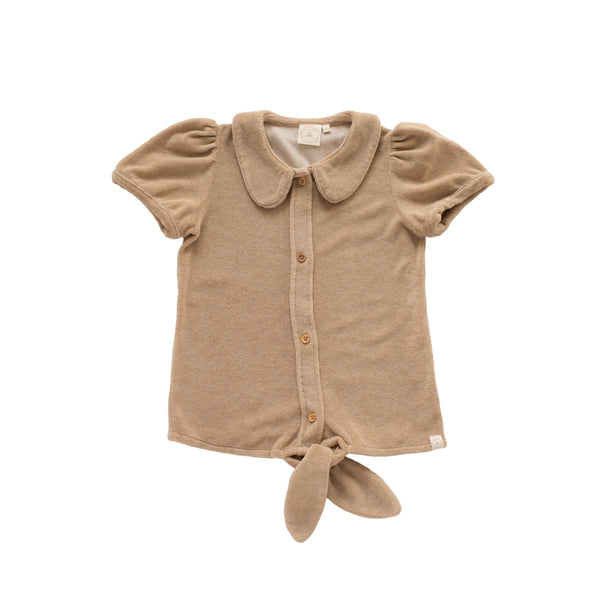 Faye blouse bath terry ginger root Navy Natural