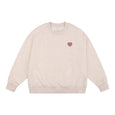 Oversized sweater lilas heart Navy Natural