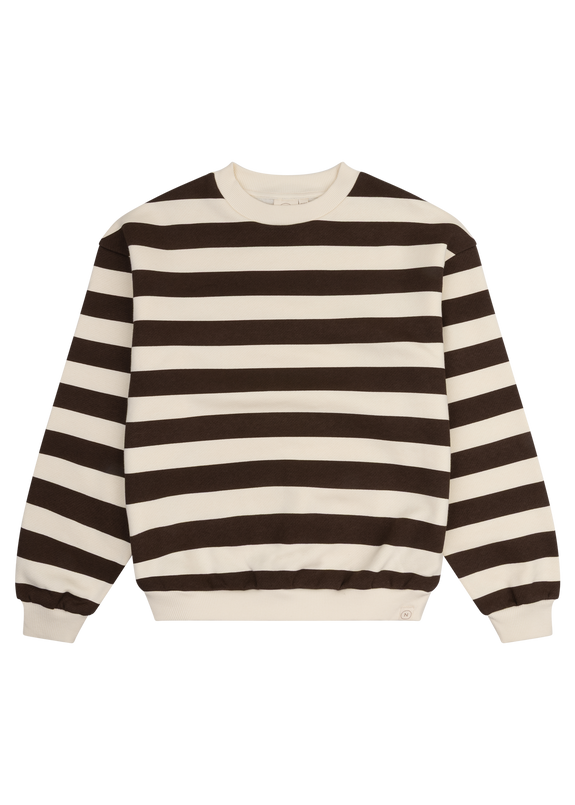 Jules sweater stripe darkbrown Navy Natural