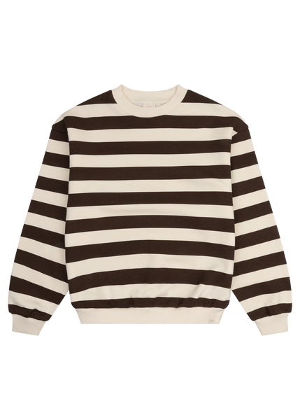 Jules sweater stripe darkbrown Navy Natural