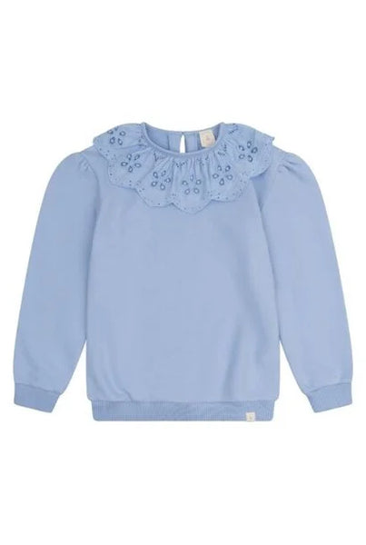 Bibi boderie sweater blue Navy Natural