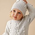 Cloud grey knitted jumper met pompons Wilson & Frenchy
