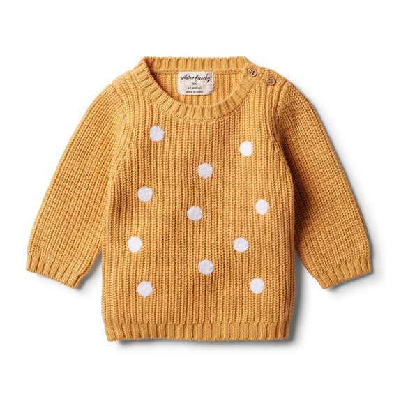 Golden apricot knitted jumper Wilson & Frenchy