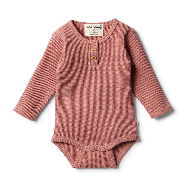 Peachy waffle romper Wilson & Frenchy