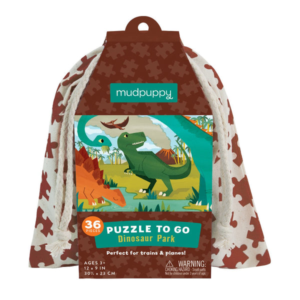 Puzzle to go dinosaur park Mudpuppy