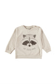 Raccoon curious sweatshirt beige Dear Mini