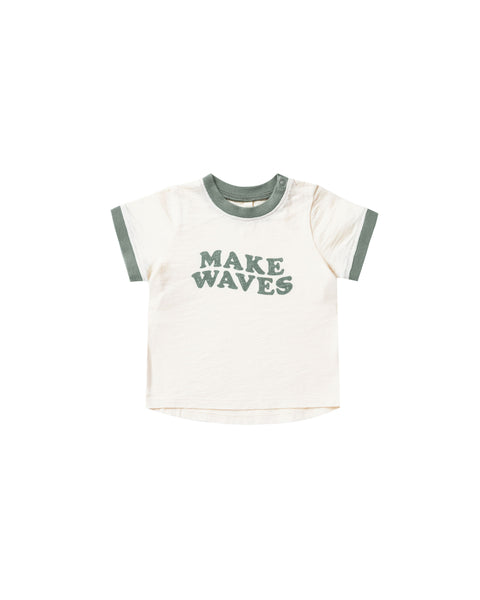 Ringer tee make waves Rylee & Cru