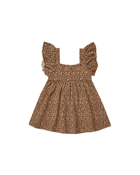 Mariposa dress chocolate flower