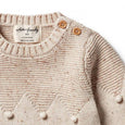 Knitted jumper with baubles oatmeal Wilson & Frenchy