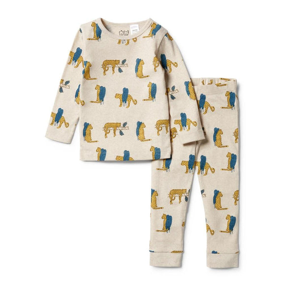 Organic longsleeve pyjama sneaky leopard Wilson & Frenchy