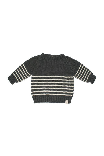 Knit sweater navy grey Dear Mini