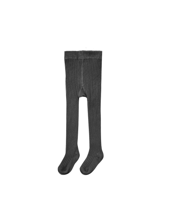 Rib knit tights vintage black Rylee & Cru