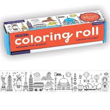 Mini coloring roll around the world Mudpuppy