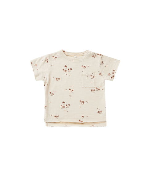 Raw edge tee palms Rylee & Cru